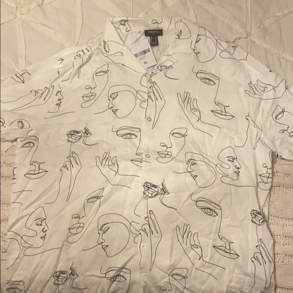 Black and White Graphic Designed Artsy Tee
